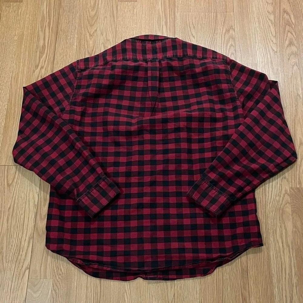 J.Crew Men’s XL Slim Long Sleeve Button Down Shirt Buffalo Red Black Plaid